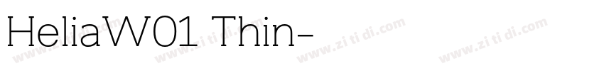 HeliaW01 Thin字体转换